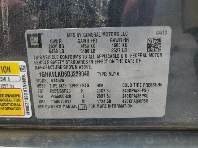 Photo 12 VIN: 1GNKVLKD6DJ238048 - CHEVROLET TRAVERSE L 