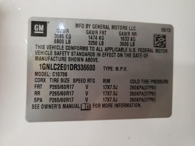 Photo 9 VIN: 1GNLC2E01DR336600 - CHEVROLET TAHOE POLI 