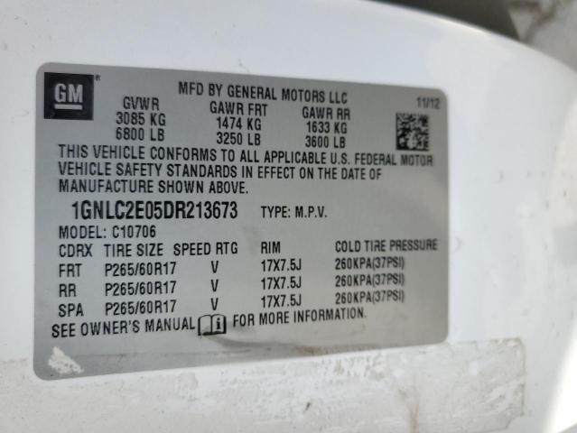 Photo 12 VIN: 1GNLC2E05DR213673 - CHEVROLET TAHOE POLI 