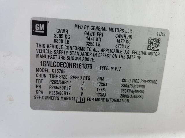 Photo 11 VIN: 1GNLCDEC0HR161879 - CHEVROLET TAHOE POLI 