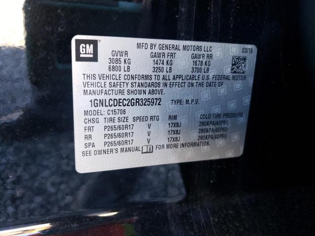 Photo 9 VIN: 1GNLCDEC2GR325972 - CHEVROLET TAHOE POLI 