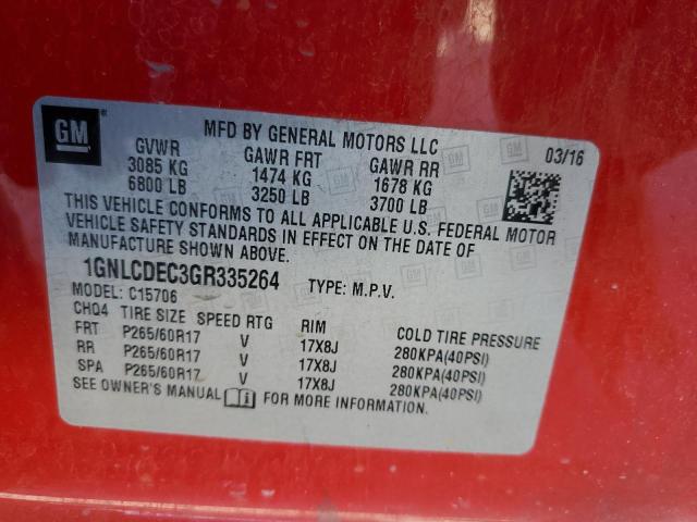 Photo 11 VIN: 1GNLCDEC3GR335264 - CHEVROLET TAHOE 