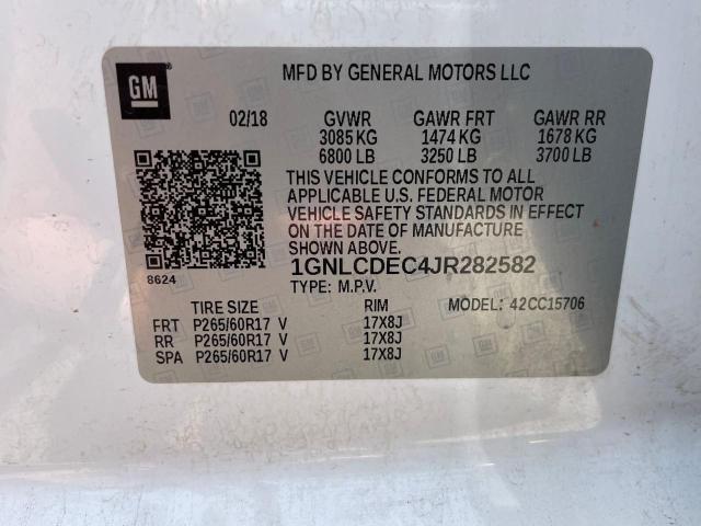 Photo 9 VIN: 1GNLCDEC4JR282582 - CHEVROLET TAHOE POLI 