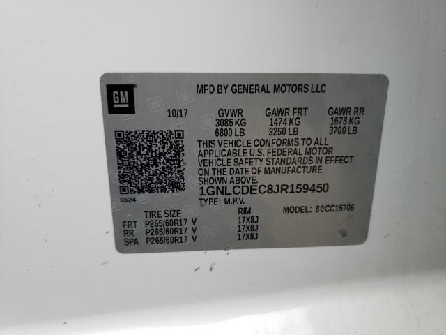 Photo 9 VIN: 1GNLCDEC8JR159450 - CHEVROLET TAHOE POLI 