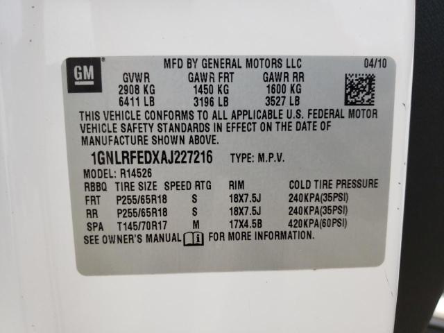 Photo 12 VIN: 1GNLRFEDXAJ227216 - CHEVROLET TRAVERSE L 