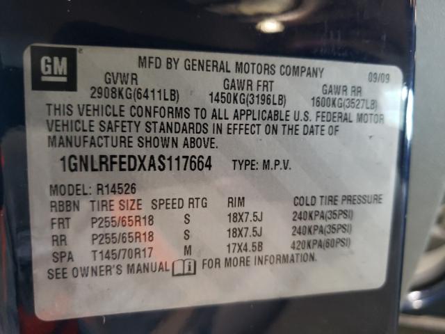 Photo 9 VIN: 1GNLRFEDXAS117664 - CHEVROLET TRAVERSE L 