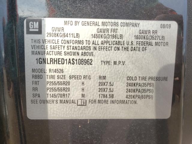 Photo 9 VIN: 1GNLRHED1AS108962 - CHEVROLET TRAVERSE L 