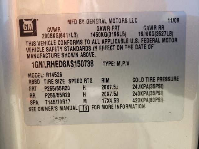 Photo 9 VIN: 1GNLRHED8AS150738 - CHEVROLET TRAVERSE L 