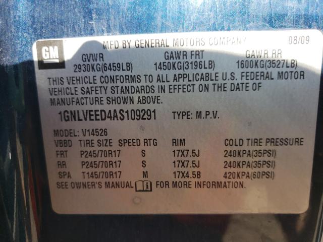 Photo 9 VIN: 1GNLVEED4AS109291 - CHEVROLET TRAVERSE L 