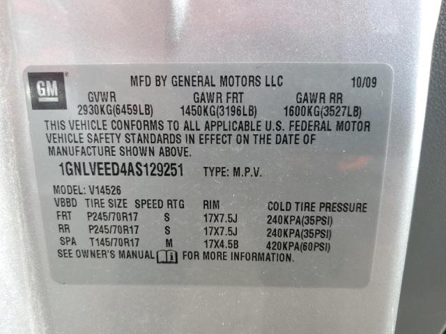 Photo 9 VIN: 1GNLVEED4AS129251 - CHEVROLET TRAVERSE 