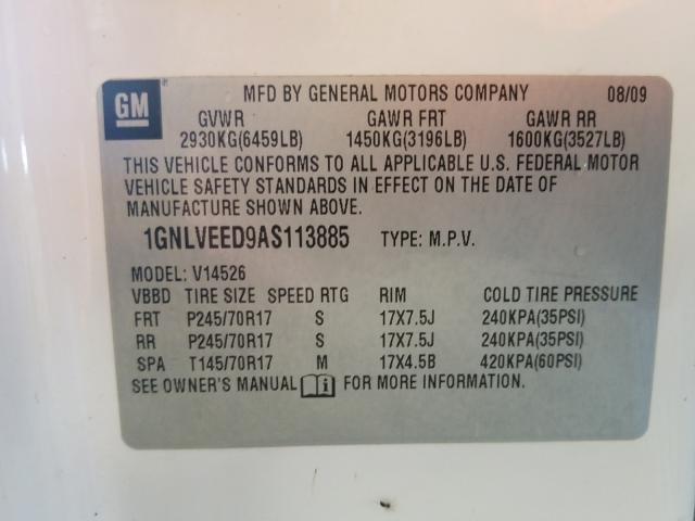 Photo 9 VIN: 1GNLVEED9AS113885 - CHEVROLET TRAVERSE L 