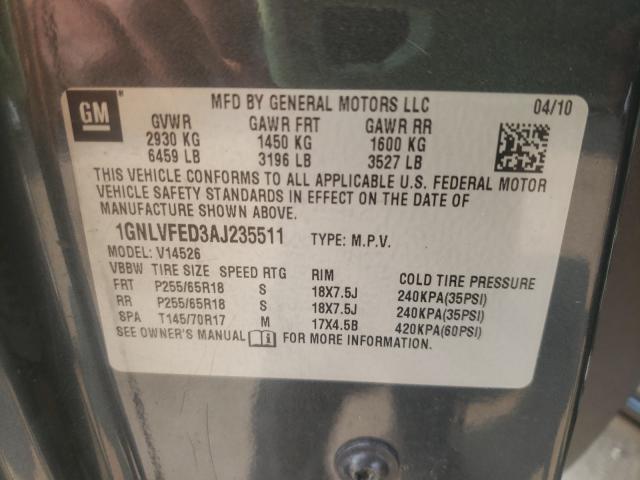 Photo 9 VIN: 1GNLVFED3AJ235511 - CHEVROLET TRAVERSE L 