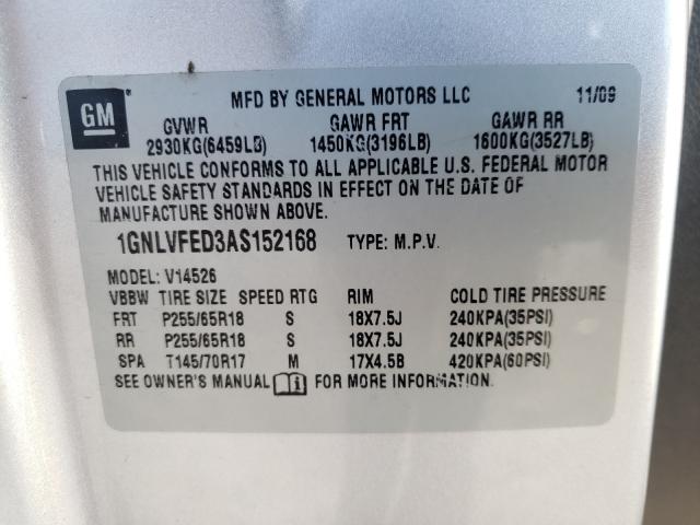 Photo 9 VIN: 1GNLVFED3AS152168 - CHEVROLET TRAVERSE L 