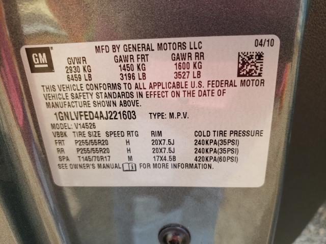 Photo 9 VIN: 1GNLVFED4AJ221603 - CHEVROLET TRAVERSE L 