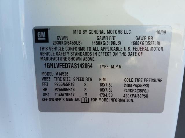 Photo 9 VIN: 1GNLVFED7AS142064 - CHEVROLET TRAVERSE L 