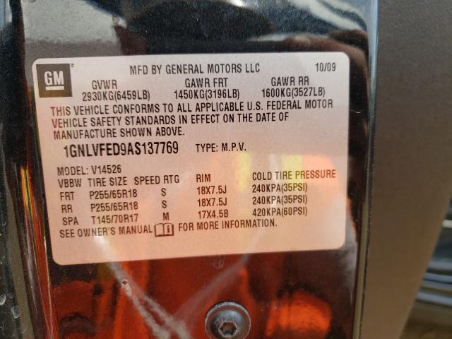 Photo 9 VIN: 1GNLVFED9AS137769 - CHEVROLET TRAVERSE L 