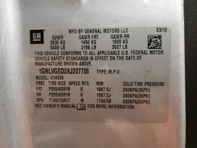 Photo 11 VIN: 1GNLVGED2AJ207706 - CHEVROLET TRAVERSE 