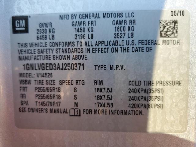 Photo 13 VIN: 1GNLVGED3AJ250371 - CHEVROLET TRAVERSE L 