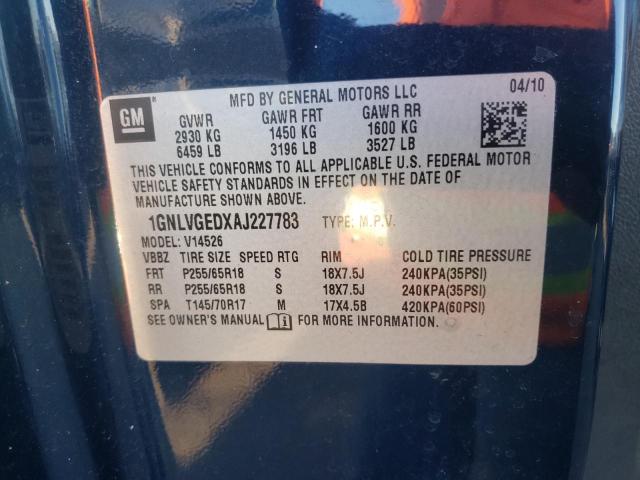 Photo 9 VIN: 1GNLVGEDXAJ227783 - CHEVROLET TRAVERSE L 