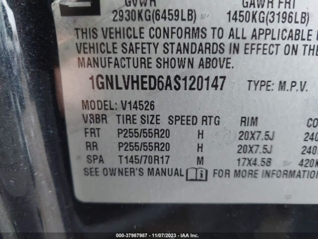 Photo 8 VIN: 1GNLVHED6AS120147 - CHEVROLET TRAVERSE 