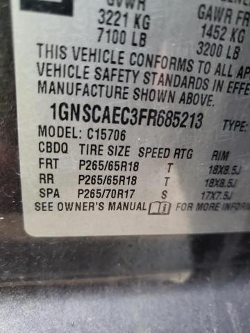 Photo 9 VIN: 1GNSCAEC3FR685213 - CHEVROLET TAHOE C150 