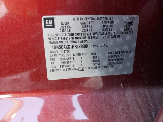 Photo 9 VIN: 1GNSCAKC1HR322609 - CHEVROLET TAHOE C150 