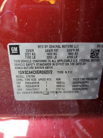 Photo 12 VIN: 1GNSCAKC6GR392072 - CHEVROLET TAHOE C150 