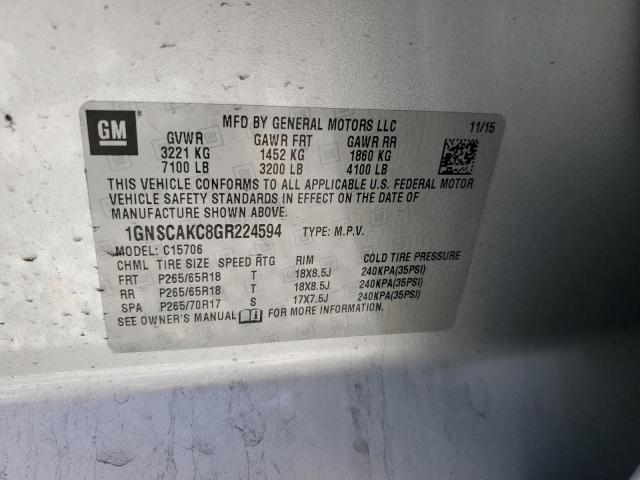 Photo 13 VIN: 1GNSCAKC8GR224594 - CHEVROLET TAHOE C150 