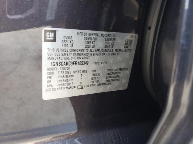 Photo 12 VIN: 1GNSCAKC9FR185349 - CHEVROLET TAHOE C150 