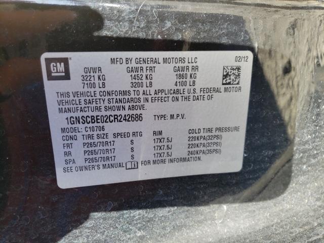 Photo 9 VIN: 1GNSCBE02CR242686 - CHEVROLET TAHOE C150 