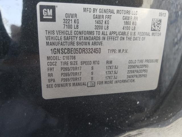 Photo 9 VIN: 1GNSCBE05DR332450 - CHEVROLET TAHOE C150 