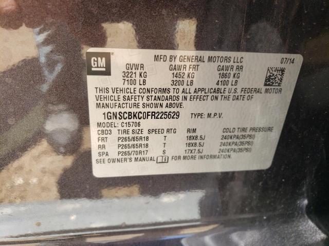 Photo 12 VIN: 1GNSCBKC0FR225629 - CHEVROLET TAHOE C150 