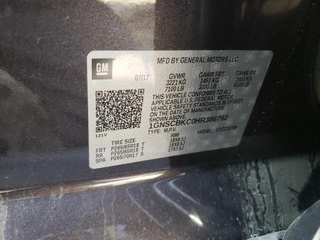 Photo 12 VIN: 1GNSCBKC0HR386792 - CHEVROLET TAHOE C150 