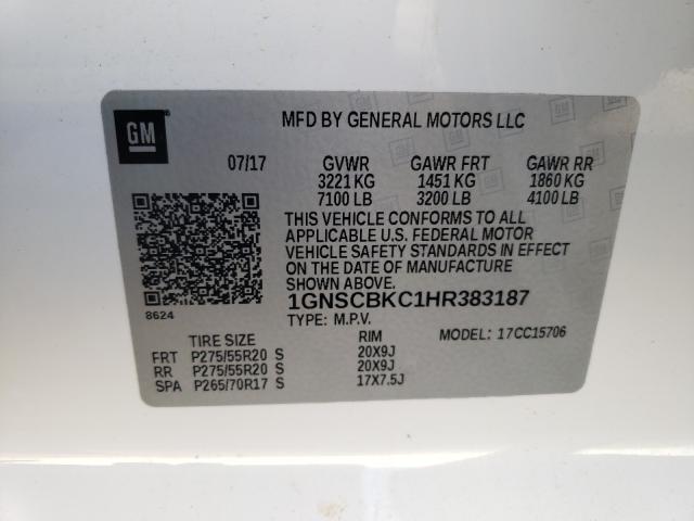 Photo 9 VIN: 1GNSCBKC1HR383187 - CHEVROLET TAHOE C150 