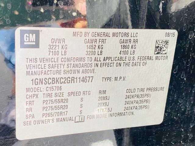 Photo 9 VIN: 1GNSCBKC2GR114677 - CHEVROLET TAHOE C150 