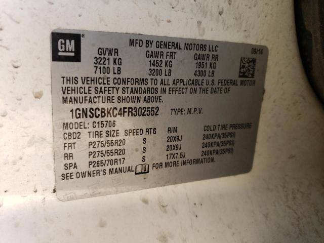 Photo 11 VIN: 1GNSCBKC4FR302552 - CHEVROLET TAHOE C150 