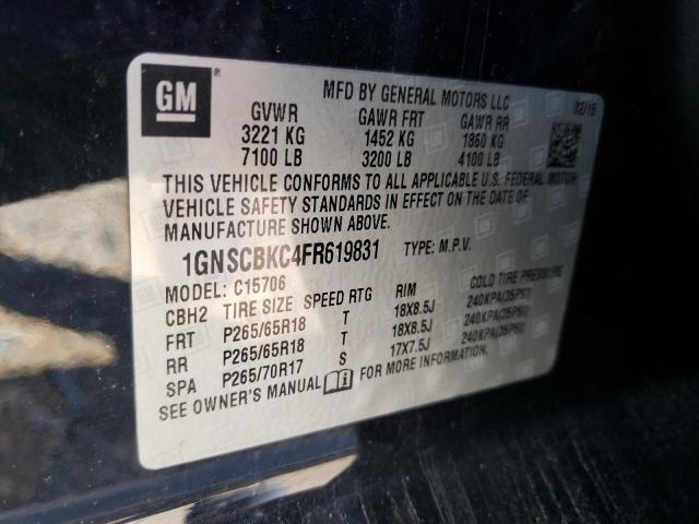 Photo 13 VIN: 1GNSCBKC4FR619831 - CHEVROLET TAHOE C150 