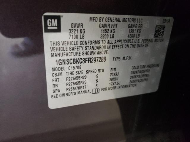 Photo 9 VIN: 1GNSCBKC8FR297288 - CHEVROLET TAHOE C150 