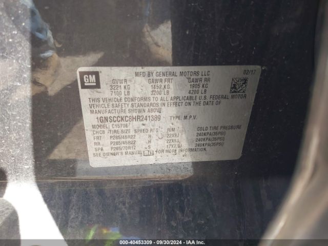 Photo 8 VIN: 1GNSCCKC8HR241389 - CHEVROLET TAHOE 