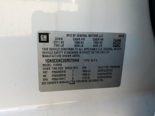 Photo 13 VIN: 1GNSCGKC2GR370444 - CHEVROLET SUBURBAN C 