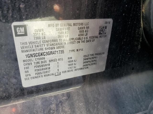 Photo 12 VIN: 1GNSCGKC3GR471735 - CHEVROLET SUBURBAN 