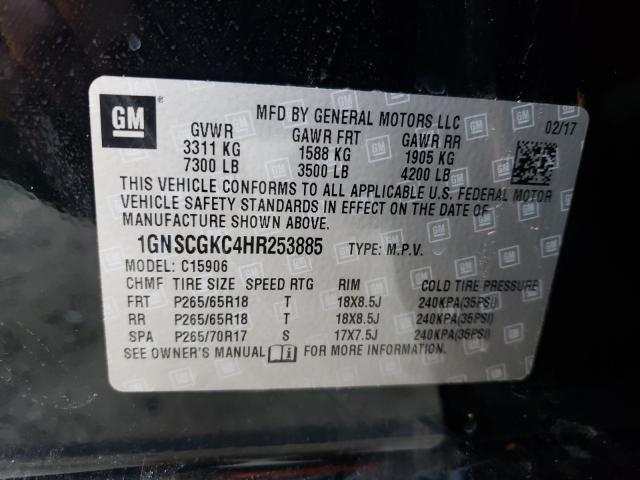 Photo 9 VIN: 1GNSCGKC4HR253885 - CHEVROLET SUBURBAN C 