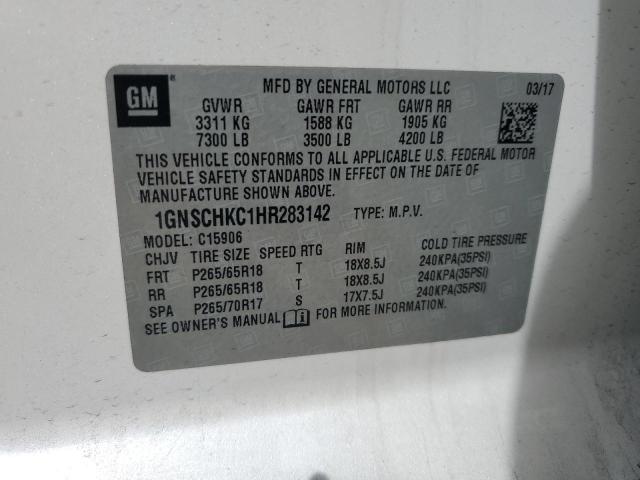 Photo 12 VIN: 1GNSCHKC1HR283142 - CHEVROLET SUBURBAN C 