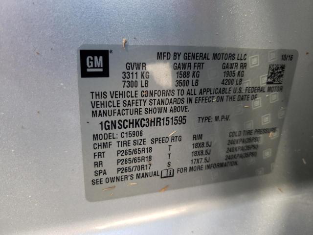 Photo 9 VIN: 1GNSCHKC3HR151595 - CHEVROLET SUBURBAN C 