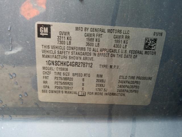 Photo 9 VIN: 1GNSCHKC4GR278712 - CHEVROLET SUBURBAN C 