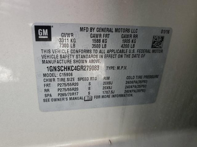 Photo 11 VIN: 1GNSCHKC4GR279083 - CHEVROLET SUBURBAN C 