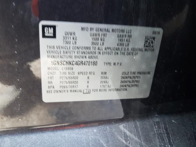 Photo 9 VIN: 1GNSCHKC4GR470180 - CHEVROLET SUBURBAN C 