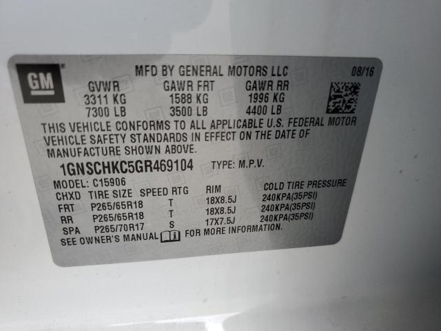 Photo 13 VIN: 1GNSCHKC5GR469104 - CHEVROLET SUBURBAN 