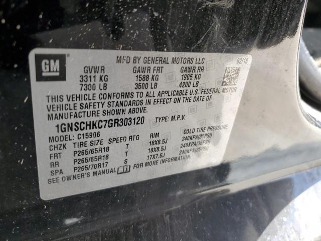 Photo 13 VIN: 1GNSCHKC7GR303120 - CHEVROLET SUBURBAN C 