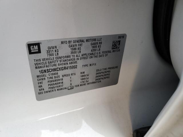 Photo 13 VIN: 1GNSCHKCXGR415992 - CHEVROLET SUBURBAN C 